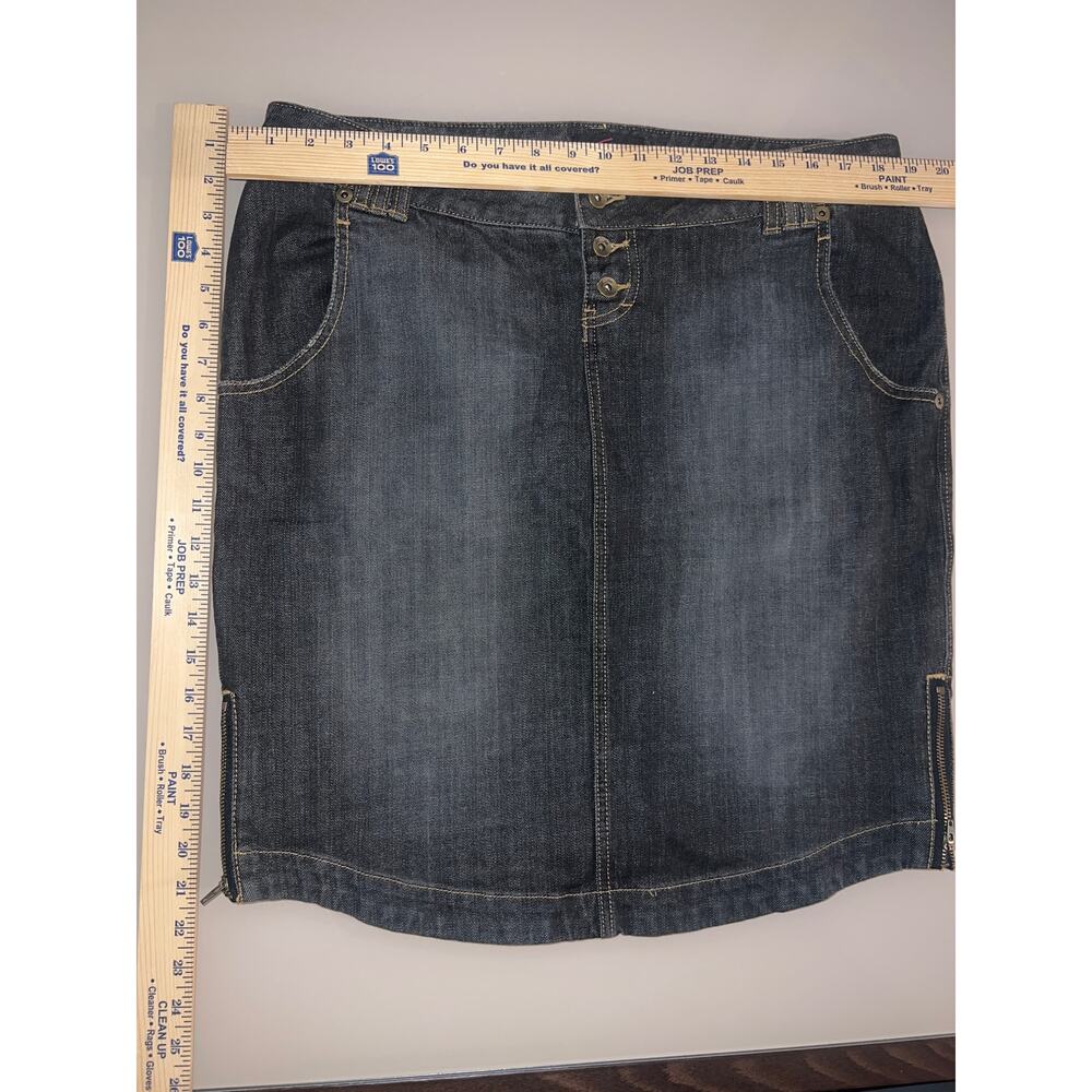 Torrid gray/dark blue Jean Skirt 12 98% cotton NWOT - Picture 7 of 14